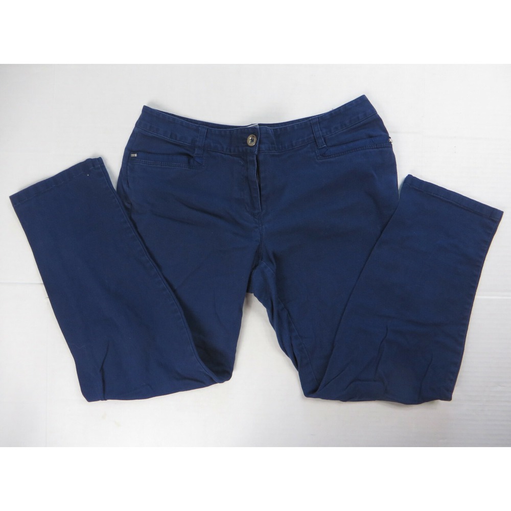 Womens White House Black Market Chino Pants Blue Size 6 33X27